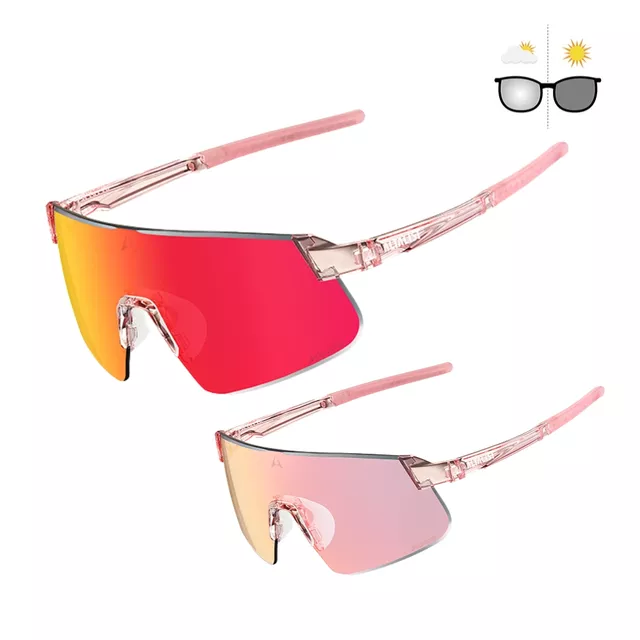 Fotokromatikus napszemüveg Altalist Hayate R2 Photochromic, ütésálló, ultra könnyű keret, széles látómező, karcolásgátló kezelés - rózsaszín piros üveggel