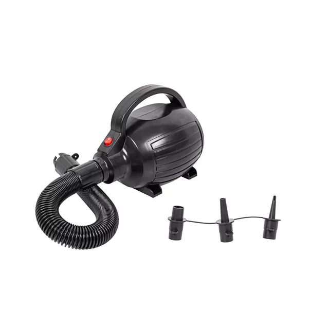 Airtrack tornaszőnyeg inSPORTline Airstunt 400x100x10 cm mocha mousse elektromos pumpával, erős és rugalmas anyag, megerősített varratokkal