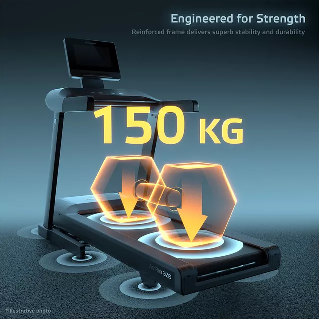 Futópad inSPORTline ZenRun 300, 15,6"-os TFT érintőképernyős kijelző, 22 km/h sebesség, Easy Fold rendszer, Silent Motion technológia