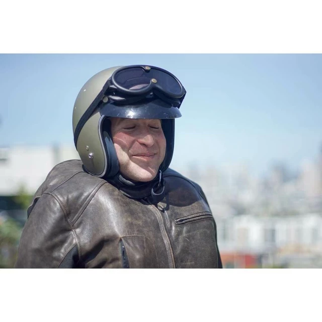 Airbag kabát Helite Roadster Vintage barna bőr - barna