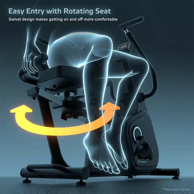 Háttámlás szobakerékpár inSPORTline ZenSeat 100, LCD kijelző, ergonomikus ülés, légáteresztő háttámla, 25 program