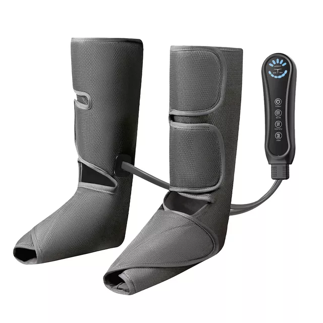 Kompressziós lábmasszírozó inSPORTline Vrandair - fekete - szürke