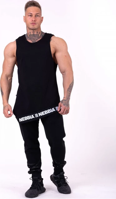 Férfi atlétatrikó Nebbia Be rebel! 141 fekete