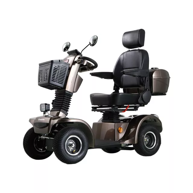 Négykerekű elektromos robogó inSPORTline Thodor, ólomsav akkumulátor, 40 km hatótávolság, 112 kg, 20 km/h - piros - barna