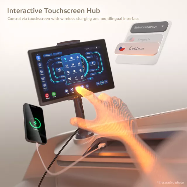 Masszázsfotel inSPORTline Balsadena, LCD vezérlőkijelző, beépített hangszórók,  LED-világítás, 20 előre beállított program, műbőr - kávé