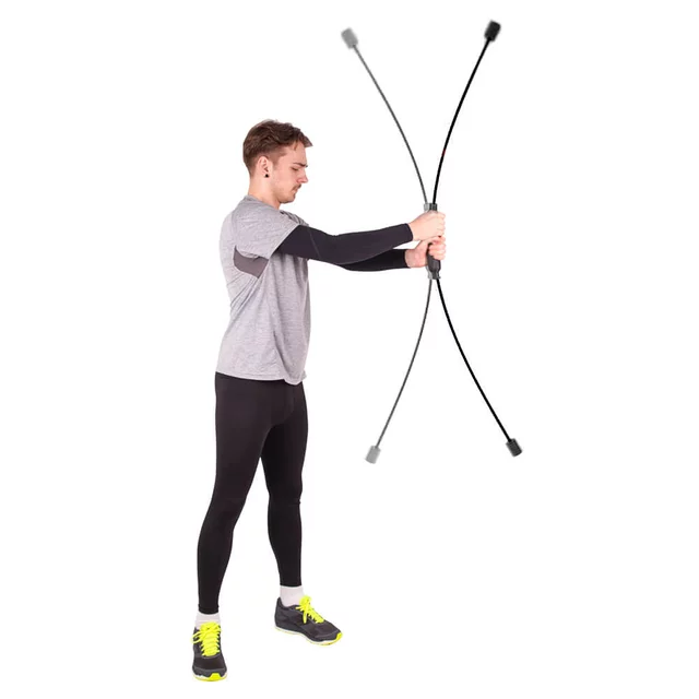 Erősítő rúd inSPORTline Flexi Bar Easy - fekete
