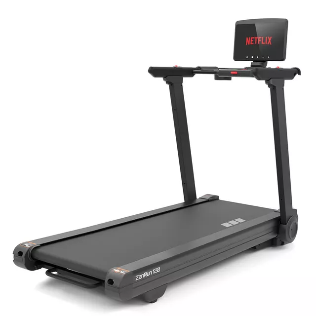 Futópad inSPORTline ZenRun 120, 4Le, 150kg teherbirás, laposra összehajtható, 180° forgatható érintőképernyő, 12% dőlészög, 22km/ó, HRC