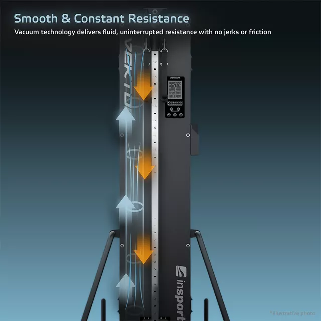 Edzőkeret inSPORTline Vektor alapzattal, kijelző, vákuum ellenállás rendszer, kesztyű, számos edzésvariáció