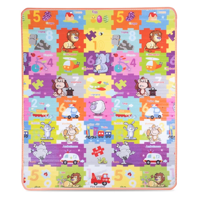 Feltekerhető gyerekszőnyeg inSPORTline Lhotino 150x180x1,5 cm - Állatok a tengerparton