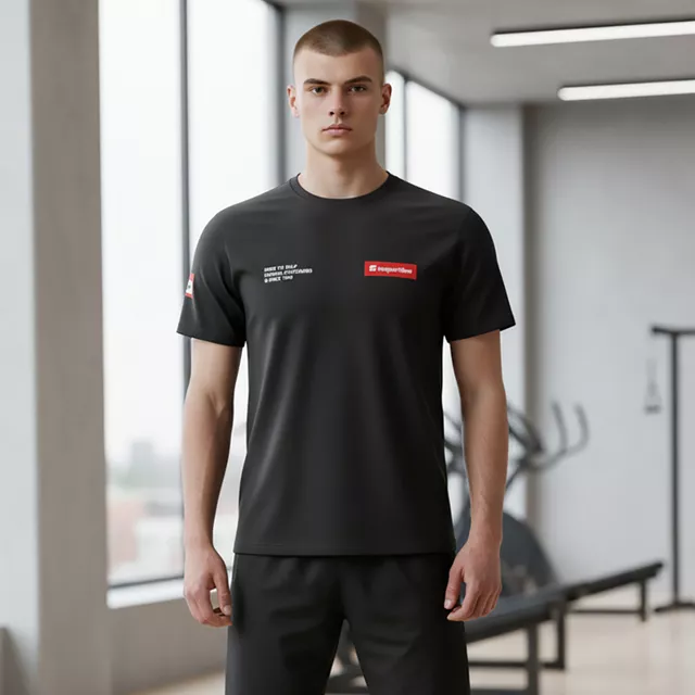 Póló inSPORTline Signature, ideális szabadidős használatra, utazáshoz és sportoláshoz, könnyű, sportos megjelenés jellegzetes márkajelzéssel