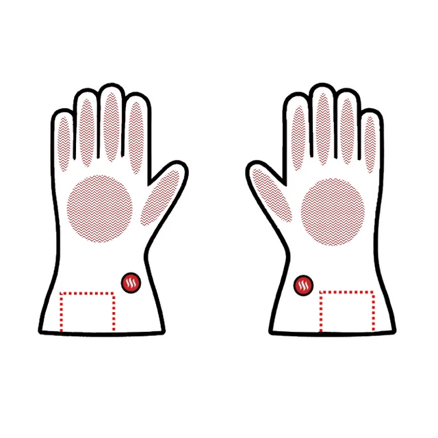 Fűthető motoros és síkesztyű W-TEC HEATston - fekete-szürke
