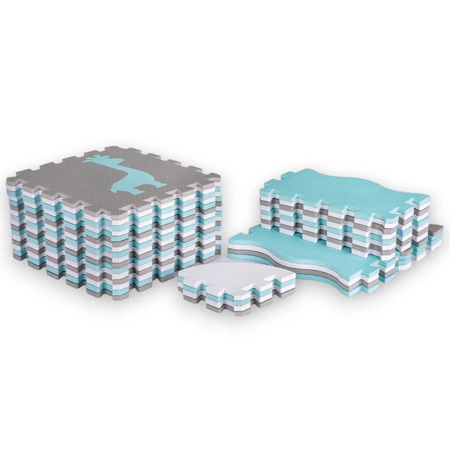 Szivacs puzzle Játszómatrac védőfallal inSPORTline Smarfino 30,5x30,5x1 cm, 36 db