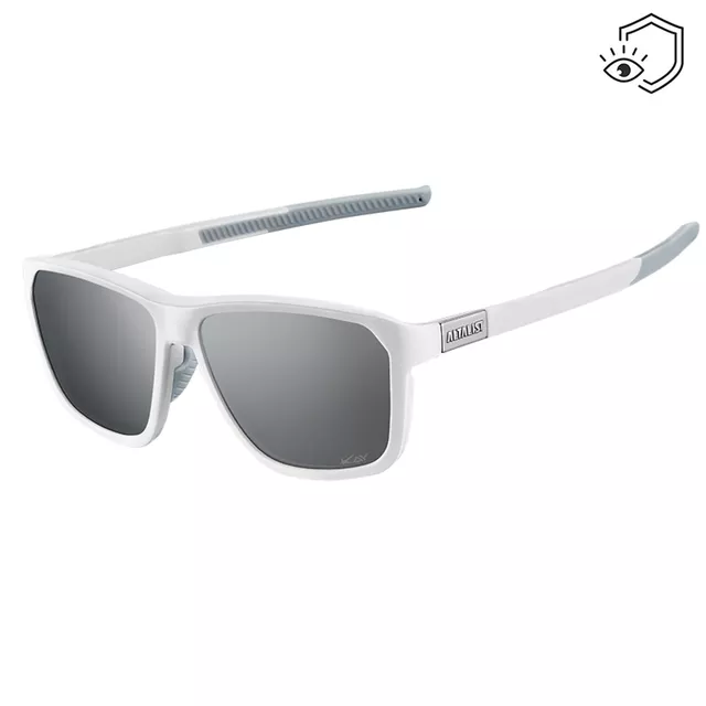 Polarizált napszemüveg Altalist Kay L1, ultra könnyű keret, széles látómező, karcolásgátló kezelés - fehér ezüst üveggel