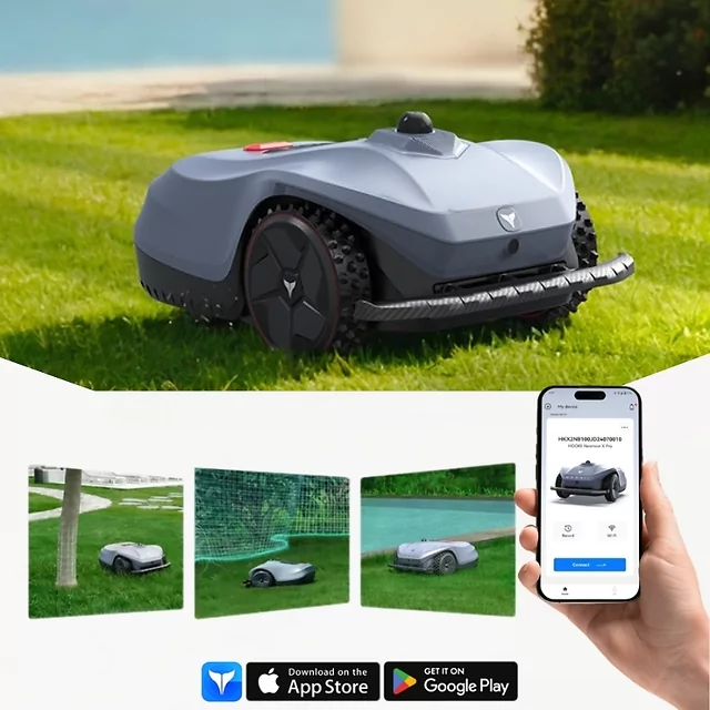 Robotfűnyíró Hookii Neomow X2 SE (3000m²), intelligens akadályfelismerés, tiltott zónák kiválasztása, egyszerű karbantartás, automatikus esőérzékelés