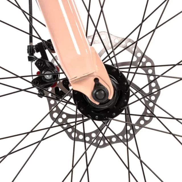 Junior hegyikerékpár Olpran Strix 26", 125-145 cm, 21 fokozatú Shimano váltórendszer, minőségi alumínium váz, kitámasztó, rugózó első villa - szürke/rózsaszín