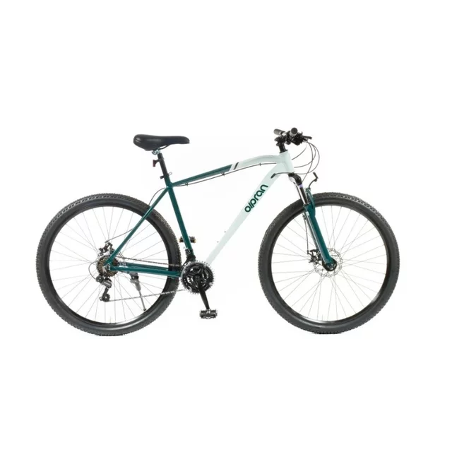 Férfi hegyikerékpár Olpran ASTACUS Man 29", könnyű alumínium váz, Shimano alkatrészek, 21 fokozat, Shimano hátsó váltó, 160 mm-es tárcsák - sötétpiros/fekete - szürke/petróleumszínű