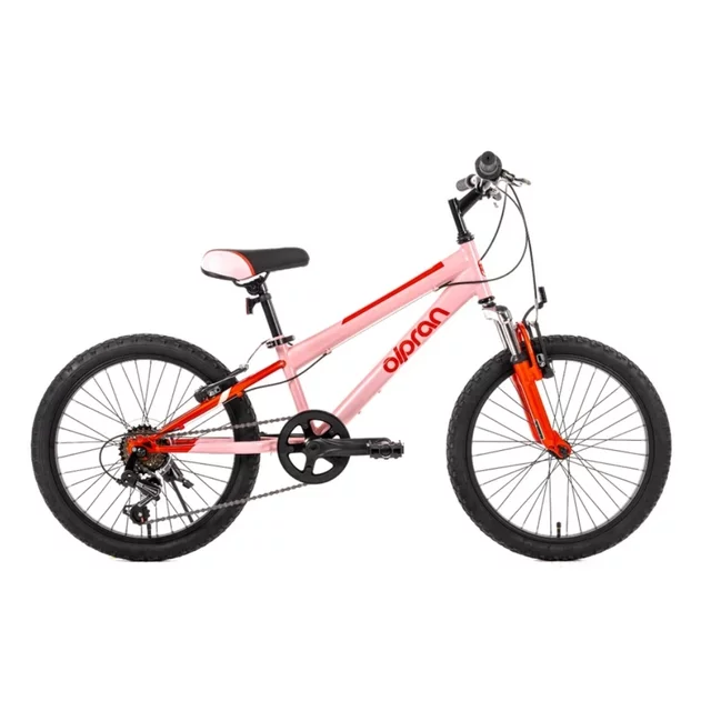 Gyermekkerékpár Olpran Papilio 20" - 2026-os modell, 125-145 cm, 13"-es HI-TEN acél váz, 6 sebességes Shimano váltó, Shimano hátsó váltó - rózsaszín - rózsaszín