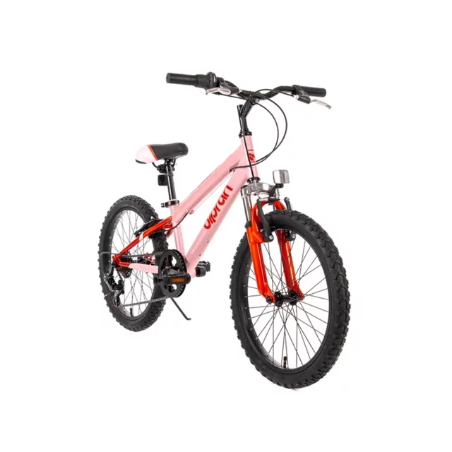 Gyermekkerékpár Olpran Papilio 20" - 2026-os modell, 125-145 cm, 13"-es HI-TEN acél váz, 6 sebességes Shimano váltó, Shimano hátsó váltó - rózsaszín
