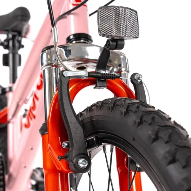 Gyermekkerékpár Olpran Papilio 20" - 2026-os modell, 125-145 cm, 13"-es HI-TEN acél váz, 6 sebességes Shimano váltó, Shimano hátsó váltó - rózsaszín