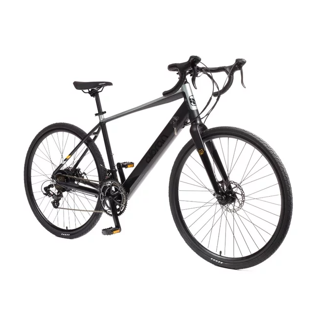 Gravel elektromos kerékpár Olpran e-Gravel 28" 360Wh - 2026-os modell, hatótávolság akár 90 km, Jabo 100SX hátsó motor, Kenda 700x38C gumiabroncsok - szürke/fekete