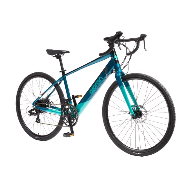 Gravel elektromos kerékpár Olpran e-Gravel 28" 360Wh - 2026-os modell, hatótávolság akár 90 km, Jabo 100SX hátsó motor, Kenda 700x38C gumiabroncsok - szürke/fekete