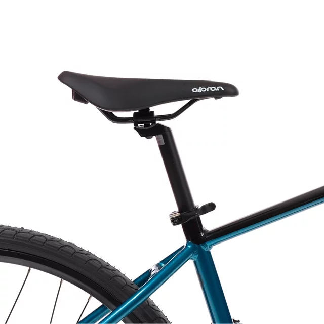 Gravel elektromos kerékpár Olpran e-Gravel 28" 360Wh - 2026-os modell, hatótávolság akár 90 km, Jabo 100SX hátsó motor, Kenda 700x38C gumiabroncsok - szürke/fekete