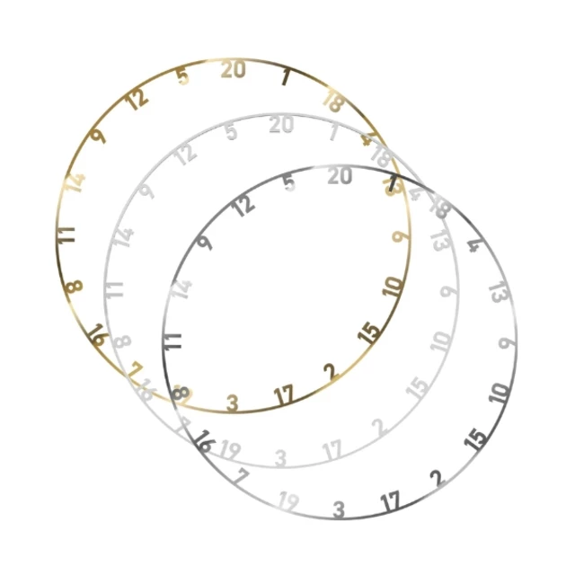 Csere számok darts táblához Bull's Number Ring 3 db vegyes színben