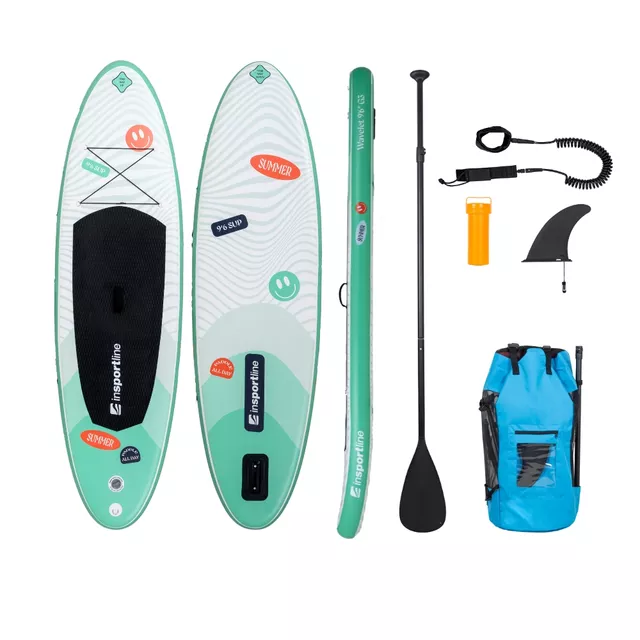 SUP tartozékokkal inSPORTline Wavelet 9'6" - zöld