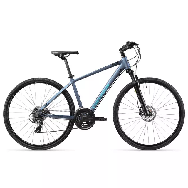 Férfi cross kerékpár Cyclision Zodin 4 MK-II 28", ergonomikus markolatok, teleszkópos villa, Chaoyang MAKO SHARK gumiabroncsok - Éjféli Lime