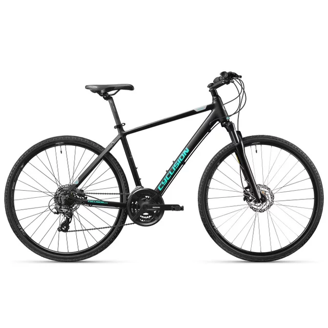 Férfi cross kerékpár Cyclision Zodin 4 MK-II 28", ergonomikus markolatok, teleszkópos villa, Chaoyang MAKO SHARK gumiabroncsok - Éjféli Lime