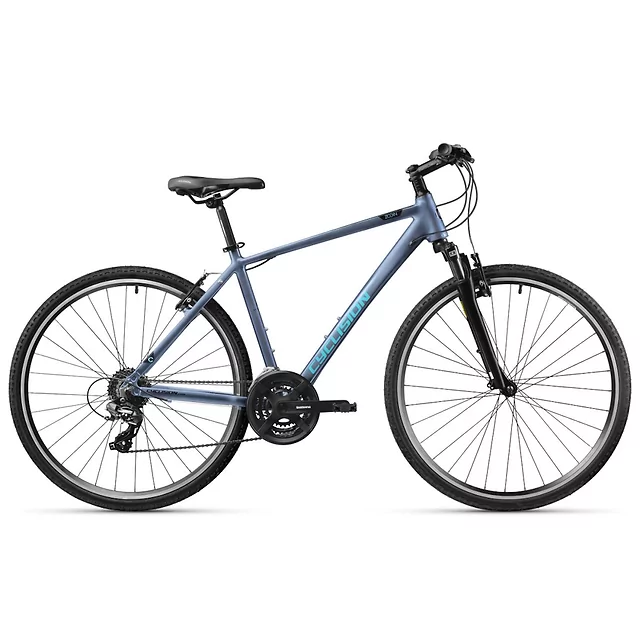 Férfi cross kerékpár Cyclision Zodin 5 MK-II 28", Shimano 21 sebességes váltórendszer, SR SUNTOUR M3010 rugós villa, Chaoyang MAKO SHARK gumiabroncsok - Azúr Acél - Azúr Acél