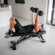 Állítható edzőpad inSPORTline X-NT FB40, GapFree rendszer, PVC kárpit, 10 állású háttámla, 3 üléspozíció, szilárd acélváz, szállítókerék
