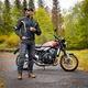 Férfi motoros farmer W-TEC Biterillo Evo, sztreccs panelek, rugalmas anyag, hálós bélés, aramidszál erősítés - fekete