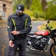 Férfi motoros kabát W-TEC Mirelio, kivehető rugalmas CE-védők, AirVent rendszer, tartós Maxdura® anyag, légáteresztő hálós bélés - fekete-fluo