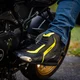 Motoros csizma W-TEC GlamCE, dupla varratok, sarok- és bokavédelem, bordázott panel, habszivacs bélés, légáteresztő AirMesh belső háló - fekete-fluor sárga