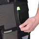 Motoros nadrág W-TEC Daimick, kivehető 1. szintű CE térdvédő, kivehető szigetelő bélés, AirVent System, fényvisszaverő elemek - fekete-szürke