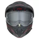 Felhajtható motoros bukósisak 3 az 1-ben W-TEC Neovu Graphic, aerodinamikus forma, csuklós mechanizmus, légáteresztő anyagból készült párnázat - fekete-fluo