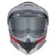 Felhajtható motoros bukósisak 3 az 1-ben W-TEC Neovu Graphic, aerodinamikus forma, csuklós mechanizmus, légáteresztő anyagból készült párnázat - fekete-fluo
