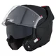 Felhajtható motoros bukósisak W-TEC Sabron P/J, Pinlock® 70 előkészítés, zárható szellőzőrendszer, fém reteszelő mechanizmus - Fekete Matt