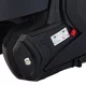 Felhajtható motoros bukósisak W-TEC Sabron P/J, Pinlock® 70 előkészítés, zárható szellőzőrendszer, fém reteszelő mechanizmus - Fekete Matt