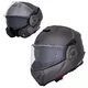 Felhajtható motoros bukósisak W-TEC Zoroz P/J, zárható szellőzőrendszer, fém reteszelő mechanizmus, Pinlock® 70 előkészítés - Matt Fekete -Fluoreszkáló Rózsaszín - Metál Szürke