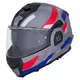 Felhajtható motoros bukósisak W-TEC Zoroz P/J, zárható szellőzőrendszer, fém reteszelő mechanizmus, Pinlock® 70 előkészítés - Matt Fekete -Fluoreszkáló Rózsaszín
