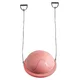 Egyensúlyozó párna inSPORTline Dome Compact gumi expanderekkel, kétoldalas használat, hordozófogantyúk, csúszásgátló felület, masszázs domborulatok - fekete - rózsaszín