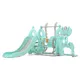 Gyerek csúszda hintával, kosárpalánkkal és foci kapuval 5in1 inSPORTline Multino - zöld