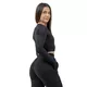 Női hosszú ujjú crop top Nebbia INTENSE Perform 839 - fekete