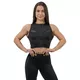 Női kompressziós crop top Nebbia INTENSE Mesh 842 - fekete - fekete