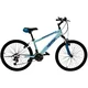 Könnyű junior kerékpár kolo Olpran Helix 24" - 2026-os modell, 125-145 cm, 12,4 kg, 18 sebességes Shimano váltórendszer, Hi-Ten acél váz, 24" kerekek - fekete/tengerzöld - sötétkék/kék/fehér