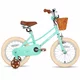 Gyermekkerékpár kosárral Joystar Retro 16", 104-135 cm, puha ülés, felfújható kerekek, kiegészítő segédkerekek, szilárd acélváz, hátsó kontrafék - lila - mentol