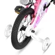 Gyermekkerékpár Joystar Pluto 12", 82-105 cm, könnyen kezelhető fékek, strapabíró acélváz, zárt láncvédő, állítható nyeregmagasság - lila