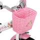 Gyermekkerékpár Joystar Little Daisy 12", 82-105 cm, állítható nyereg és kormány, kormánykosár, babaülés, csengő, felfújható gumiabroncsok, kontrafék - világos rózsaszín